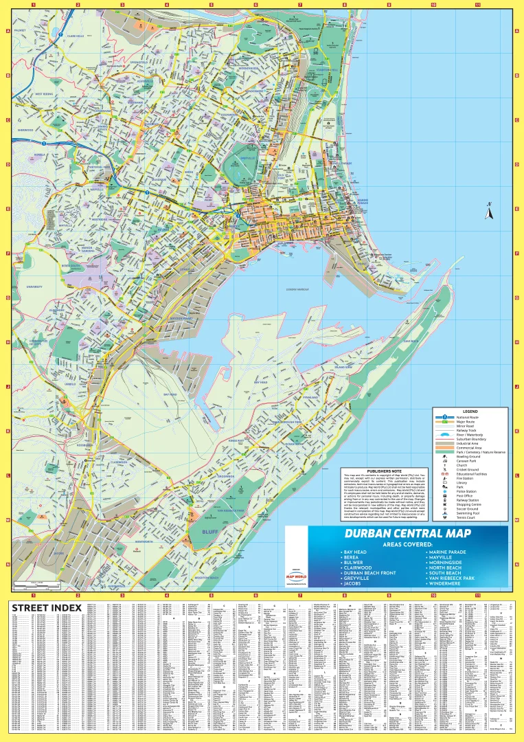 Durban Central Map | Map World